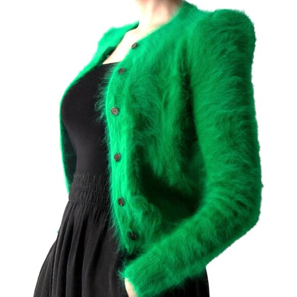 Runway Ulla Johnson  Aisha fuzzy angora-blend knit cardigan Size S/M NEW - Picture 9 of 13